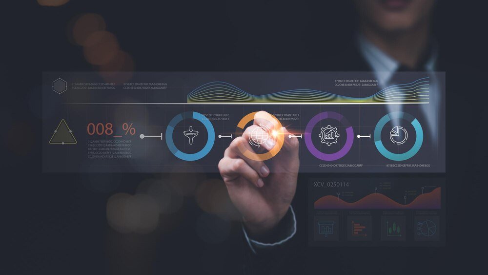 Design minimalista de dashboard com gráficos de avaliações e comentários